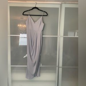 Cocktail Draped Dress in Powder Blue by Shona Joy